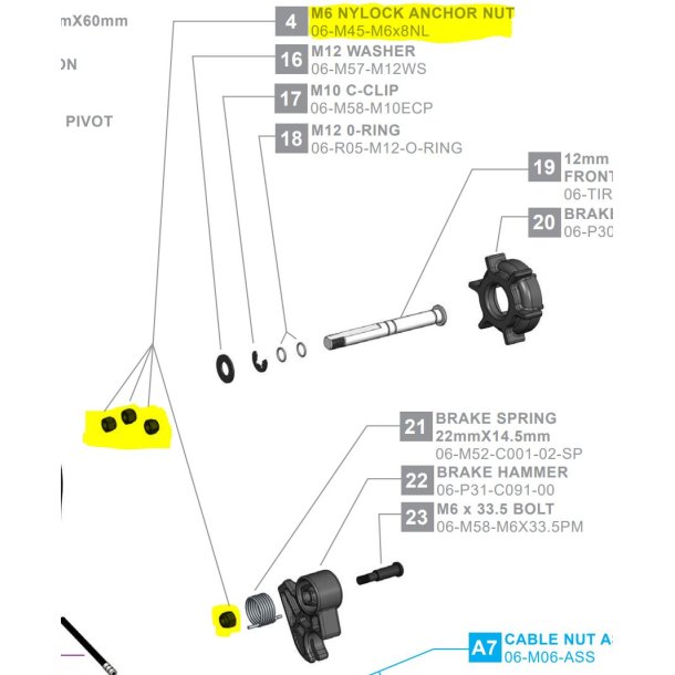 CLICGEAR M6 NYLOCK ANCHOR NUT 