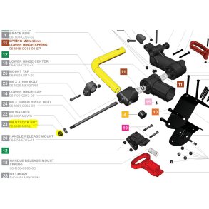 CLICGEAR M8 NYLOCK NUT 