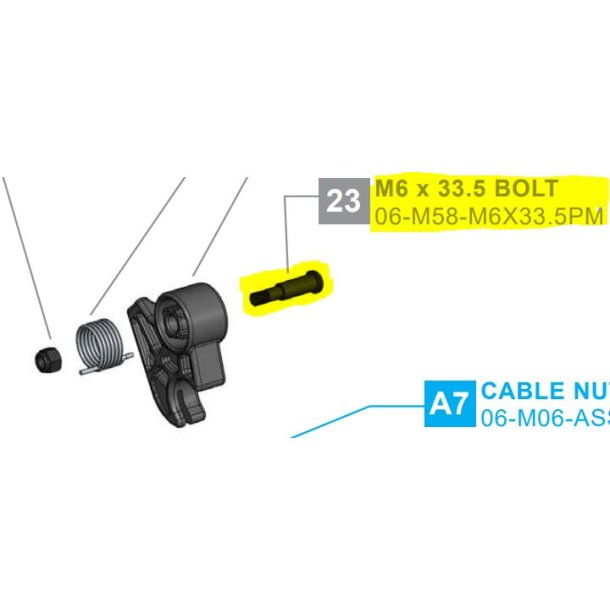 CLICGEAR M6X33,5 BOLT